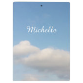 Personalisierte Zwischenablage | Blauer Himmel und Klemmbrett (Rückseite)