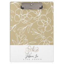 Personalisierte Zwischenablage Floral Khaki