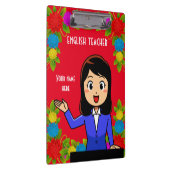 Personalisierte Zwischenablage für Englischlehrer Klemmbrett (Rechts)