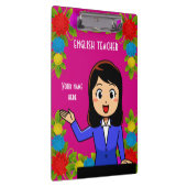 Personalisierte Zwischenablage für Englischlehrer Klemmbrett (Rechts)