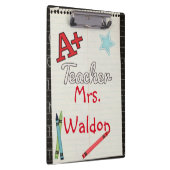 Personalisierte Zwischenablage für Lehrer Klemmbrett (Rechts)