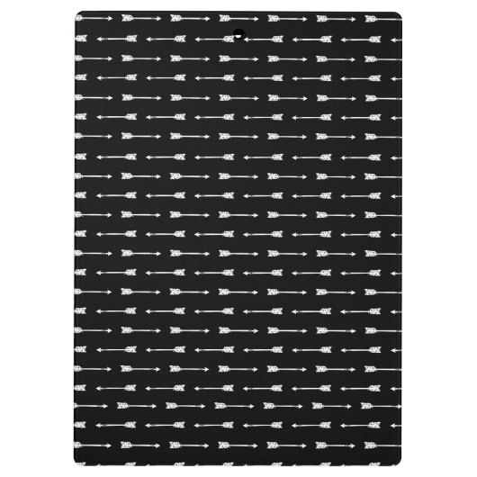 Personalisierte Zwischenablage für Schwarzweißpfei Klemmbrett (Rückseite)