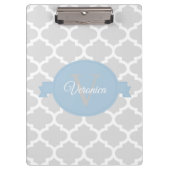 Personalisierte Zwischenablage für Sky Blue Quatre Klemmbrett (Vorderseite)