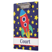 Personalisierte Zwischenablage für Weltraumraketen Klemmbrett (Links)