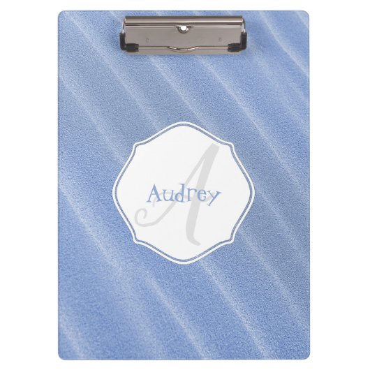 Personalisierte Zwischenablage mit blauem Sand Klemmbrett (Vorderseite)