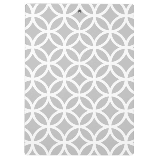 Personalisierte Zwischenablage mit Grau Diamond Klemmbrett (Rückseite)