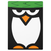 Personalisierte Zwischenablage mit lustigem Pingui Klemmbrett (Rückseite)
