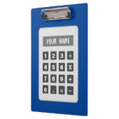 Personalisierte Zwischenablage mit Rechenmaschine Klemmbrett (Links)