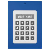 Personalisierte Zwischenablage mit Rechenmaschine Klemmbrett (Rückseite)