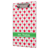 Personalisierte Zwischenablage Rot und Weiß Apfel Klemmbrett (Links)