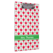 Personalisierte Zwischenablage Rot und Weiß Apfel Klemmbrett (Rechts)