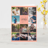 Personalisierten 11 Foto Collage Vatertagskarte Karte (Gelbe Blume)