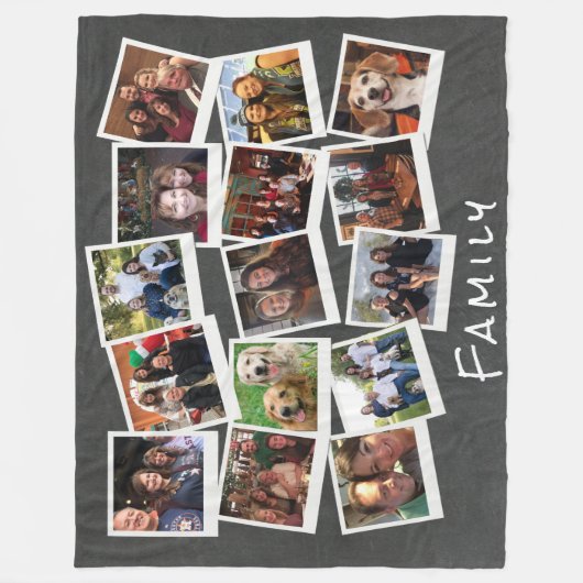 Personalisierten 16 Bilderrahmen Fleecedecke (Vorderseite)