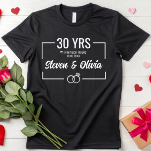 Personalisierten 20. 30. Geburtstag Hochzeitspaare T-Shirt