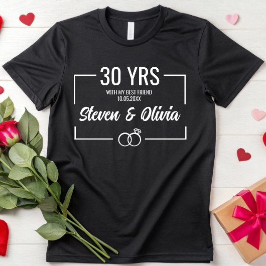 Personalisierten 20. 30. Geburtstag Hochzeitspaare T-Shirt