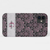 Personalisierten 20er Jahre duskische Rose Blumenf Case-Mate iPhone Hülle (Rückseite (Horizontal))