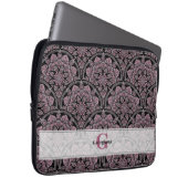 Personalisierten 20er Jahre duskische Rose Blumenf Laptopschutzhülle (Vorne Rechts)