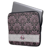 Personalisierten 20er Jahre duskische Rose Blumenf Laptopschutzhülle (Vorderseite Links)