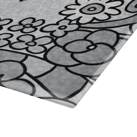 Personalisierten 25. Geburtstag, Silberblume Schneidebrett (Ecke)