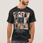 Personalisierten 25 Jahre Jubiläum 8 FotoCollage T-Shirt (Vorderseite)