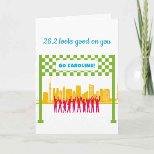 Personalisierten 26,2 Tokio Japan Marathon-Glückwü Karte (Vorderseite)