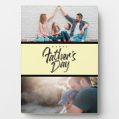 Personalisierten 2 Foto Collage Vatertag Geschenk Fotoplatte (Vorderseite)