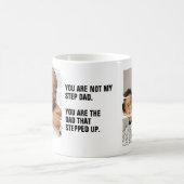 Personalisierten 2 Foto Der Vater, der hochgeklett Kaffeetasse (Mittel)