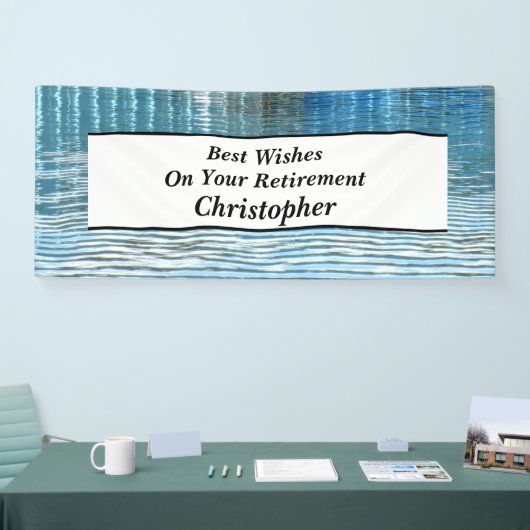 Personalisierten 3 Zeilen Text Reflection Retireme Banner (Messe)