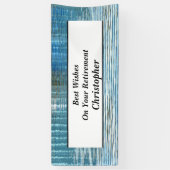 Personalisierten 3 Zeilen Text Reflection Retireme Banner (Vertikal)