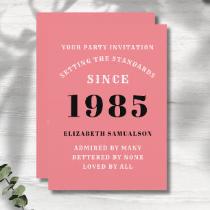 Personalisierten 40. Geburtstag Fügen Sie Ihren Na Einladung