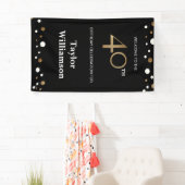Personalisierten 40. Geburtstag Gold und schwarze Banner (Insitu)