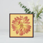 Personalisierten 40. Geburtstagsfeiern Party Einla Einladung (Stehend Vorderseite)