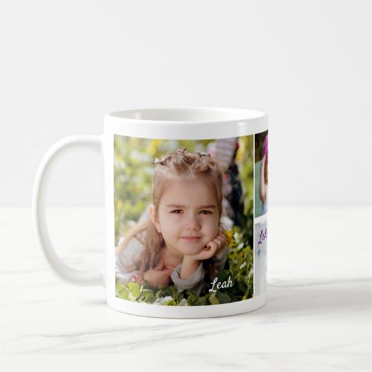 Personalisierten 4 Fotos für benutzerdefinierte Fa Kaffeetasse (Links)