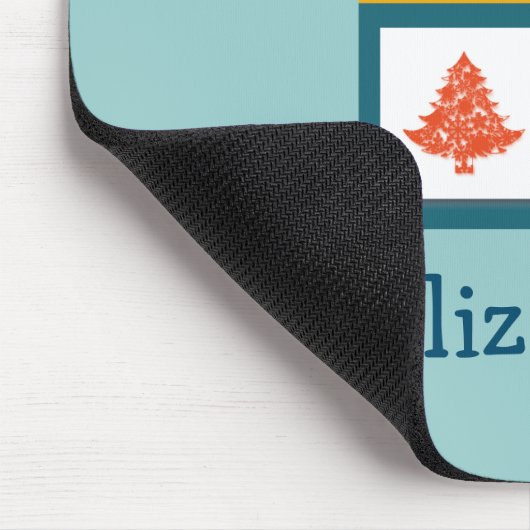 Personalisierten 4 Weihnachtsbaumen Retro-Design Mousepad (Ecke)