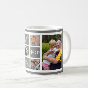 Personalisierten 5 Fotomaterial Bester Pop je Grau Kaffeetasse