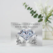 Personalisierten 60. Jubiläum lädt ein, IHREN TEXT Einladungspostkarte (Stehend Vorderseite)