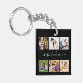 Personalisierten 6 Foto und Text, der beste Vater  Schlüsselanhänger (Vorderseite links)