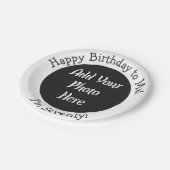 Personalisierten 70. Geburtstag Fotokopierplatte h Pappteller (Schrägansicht)