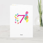 Personalisierten 7 Jahre alt Geburtstag Karte (Rückseite)