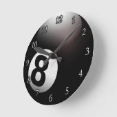 Personalisierten 8 Ball Billiards Runde Wanduhr (Winkel)