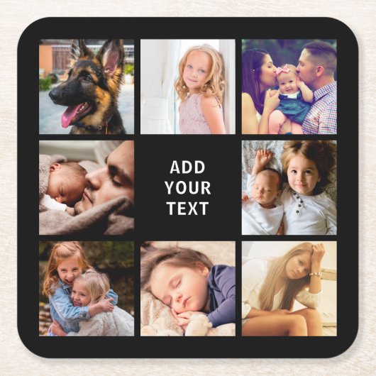 Personalisierten 8 Fotomaterial Rechteckiger Pappuntersetzer (Vorderseite)