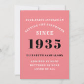 Personalisierten 90. Geburtstag Fügen Sie Ihren Na Einladung (Vorderseite)