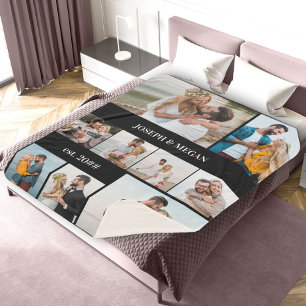 Personalisierten 9 Fotomaterial Chic Black and Whi Sherpadecke