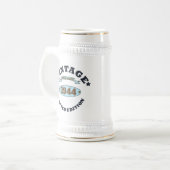 Personalisierten achtzig Vintage 80. Geburtstagspa Bierglas (Vorderseite Links)