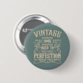 Personalisierten achtzig Vintage 80. Geburtstagspa Button (Vorne & Hinten)