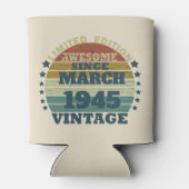 Personalisierten achtzig Vintage 80. Geburtstagspa Dosenkühler (Rückseite)