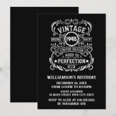 Personalisierten achtzig Vintage 80. Geburtstagspa Einladung (Vorne/Hinten)