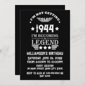 Personalisierten achtzig Vintage 80. Geburtstagspa Einladung (Vorne/Hinten)