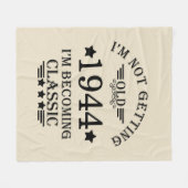 Personalisierten achtzig Vintage 80. Geburtstagspa Fleecedecke (Vorderseite (Horizontal))