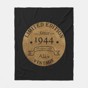 Personalisierten achtzig Vintage 80. Geburtstagspa Fleecedecke